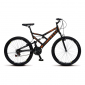 Bicicleta Colli Gps Freio V-Brake Trocador Na Luva Preta/laranja Aro 26 Aero 36 Raias 21 V 148_11D
