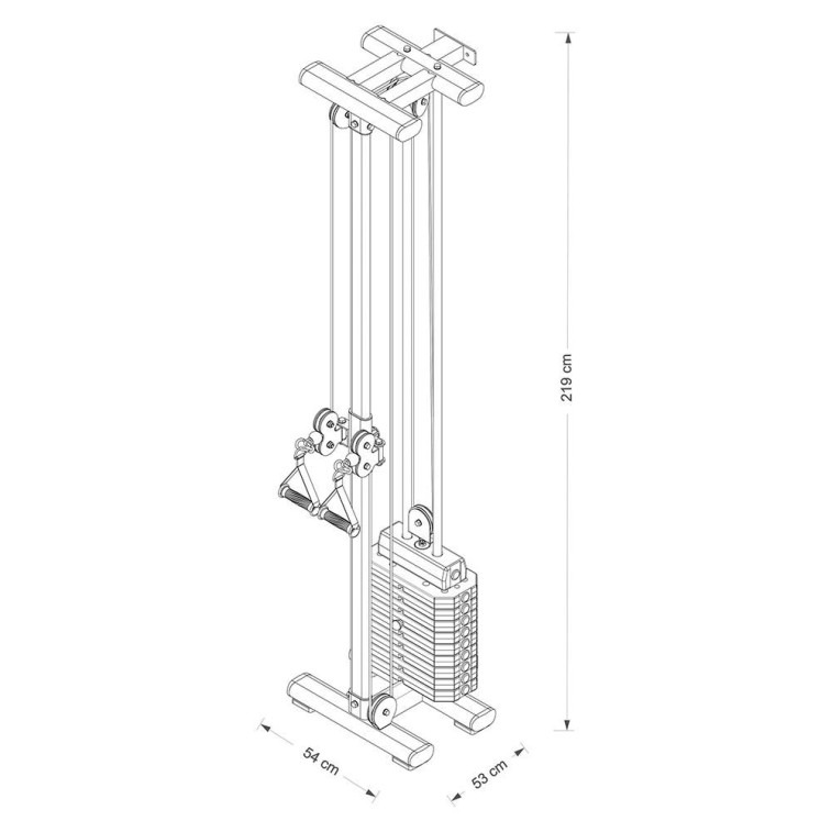 Monocross Over Fixo De Parede Polia Dupla Gallant Elite 65 Kg
