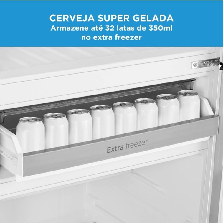 Refrigerador Midea Frost Free Duplex 491L Inverter Branco Bivolt