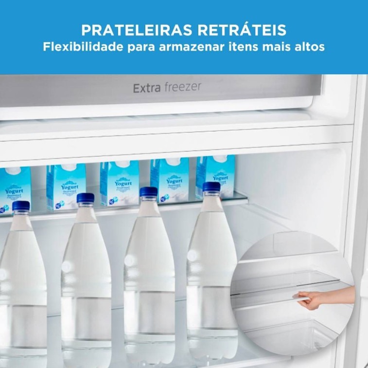 Refrigerador Midea Frost Free Duplex 491L Inverter Branco Bivolt