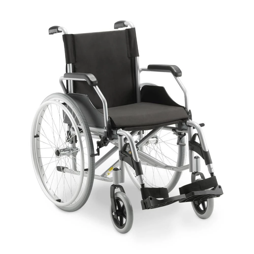 Cadeira de Rodas Dobrável Dellamed D600 T46 6472 em Alumínio Preto