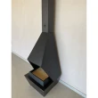 Lareira de Canto/Meio de Parede Bonare Aço Galvanizado Preto