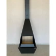 Lareira de Canto/Meio de Parede Bonare Aço Galvanizado Preto